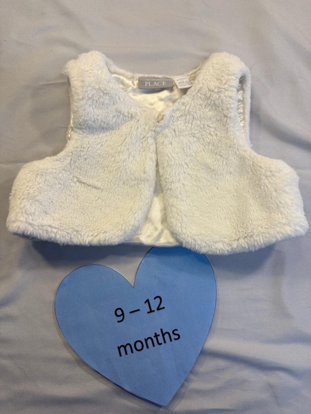 The Children's Place Ivory Faux Fur Vest